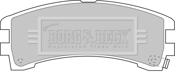 BORG & BECK stabdžių trinkelių rinkinys, diskinis stabdys BBP1586